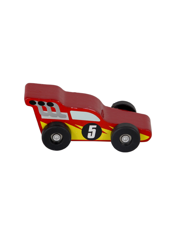 Wooden red children's car toy