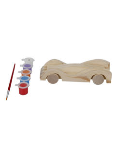 Paintable wooden car