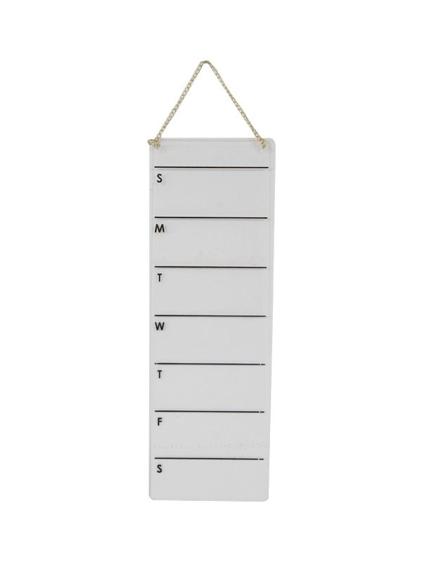 Vertical Hanging Week Wodden Writing Board