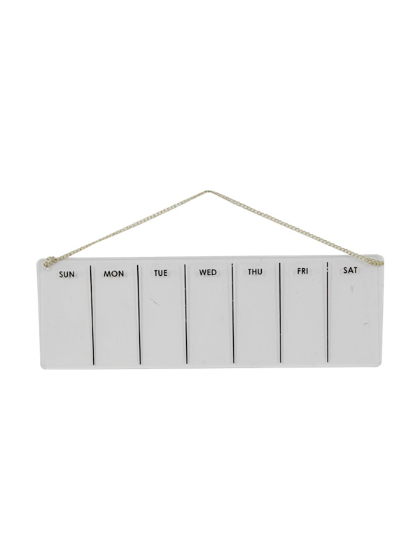 Horizontal Hanging Week Wodden Writing Board